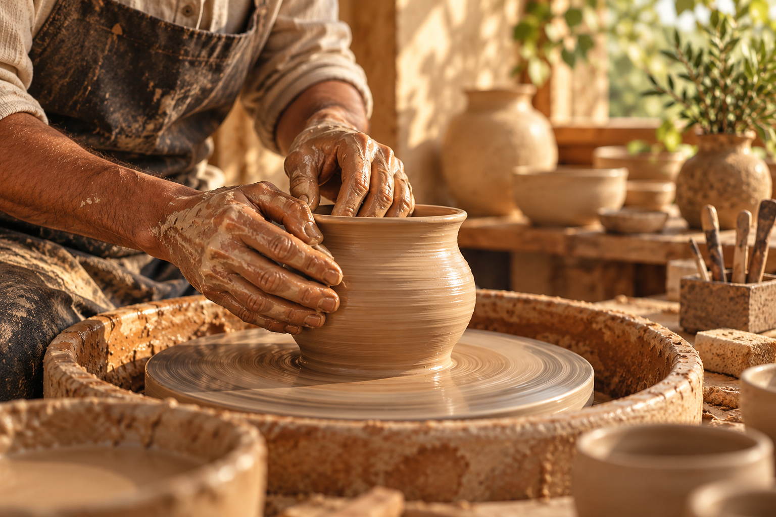 Handcrafted ceramic pottery